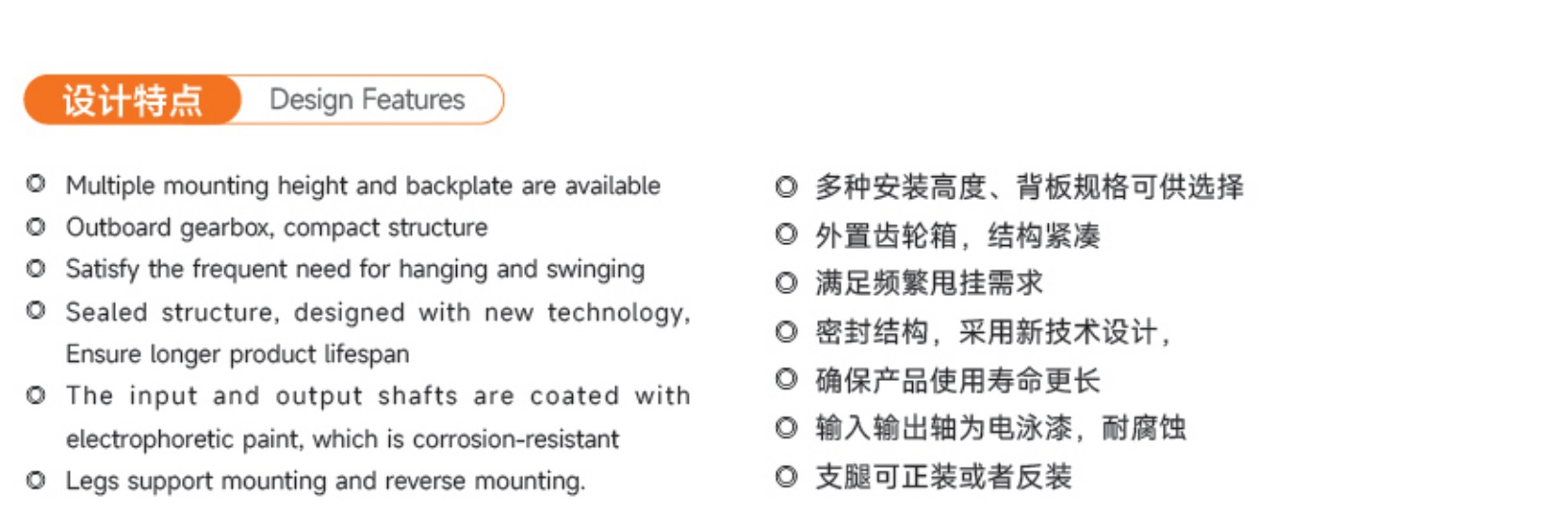 SF130UW1C-430 Design Features