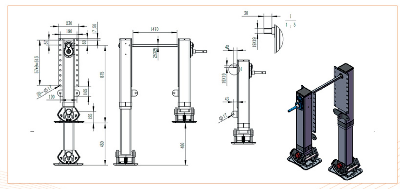SF130W2F-480 Dimensions