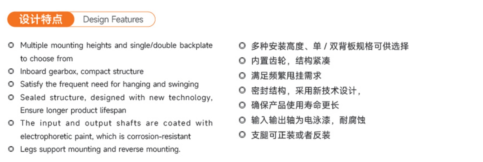 SF133N1B-430 Design Features