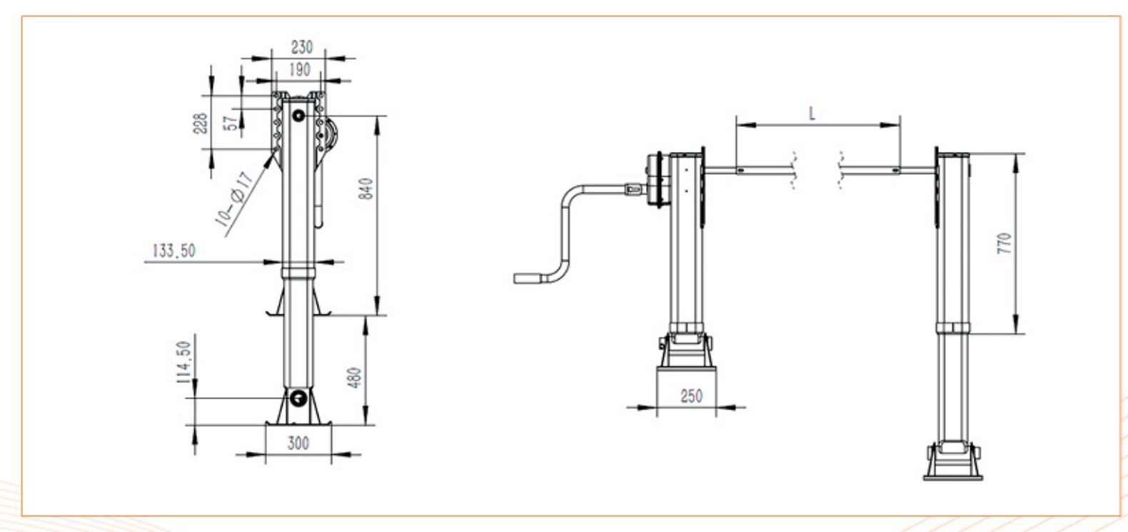 SF133W1B-430 Dimensions